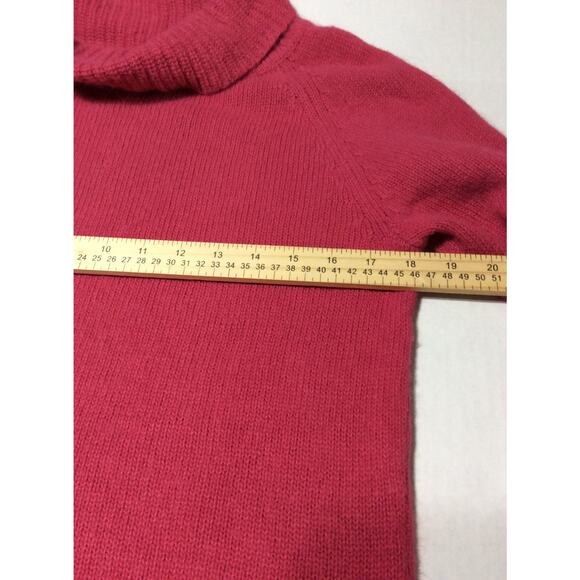 Rafaella Knit Sweater Medium Lamb Wool Angora Rabbit Cowl Neck Pink Pullover - Picture 9 of 9